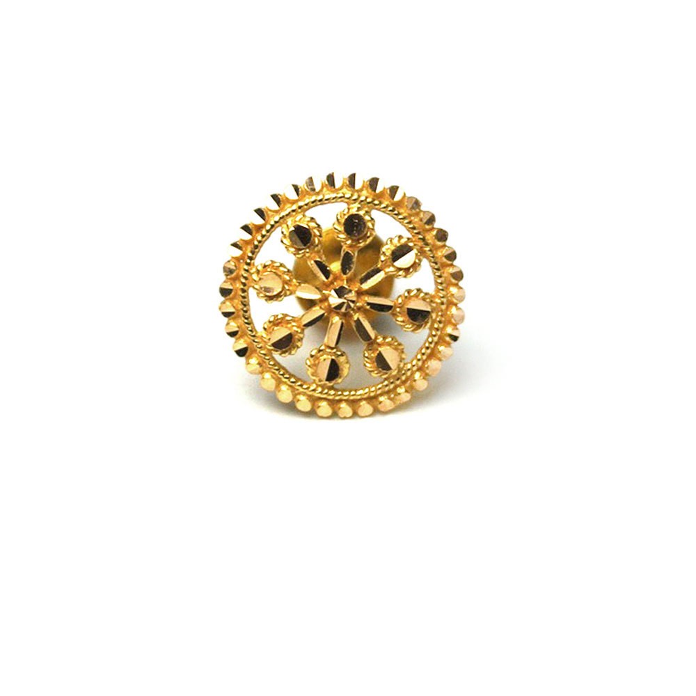 Sunshine Radiance  22K Yellow Gold Designer Tops Earrings