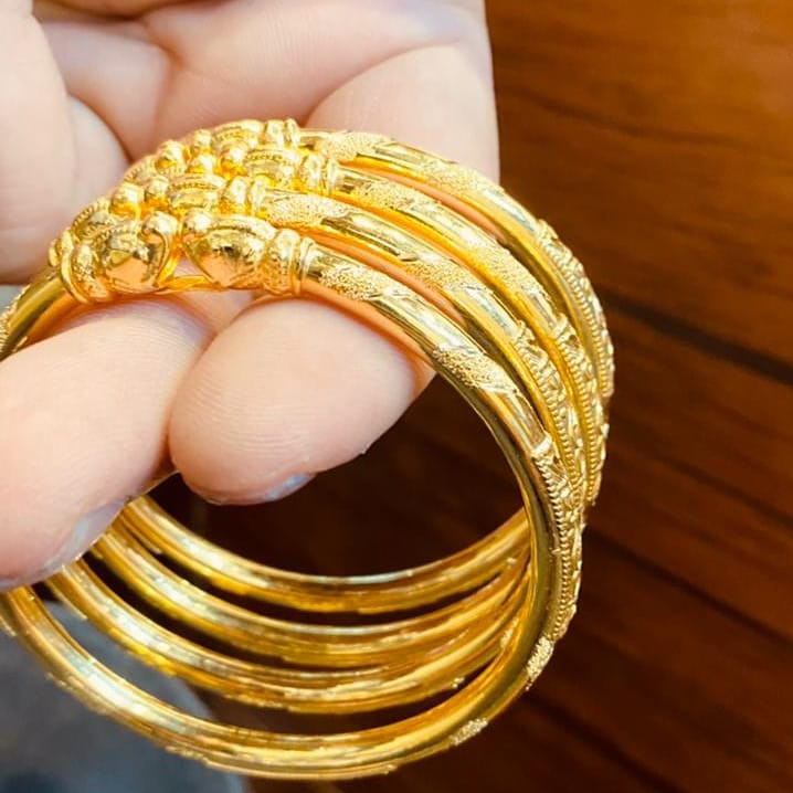 Traditional Indian Lion Face 22K Gold Bangles