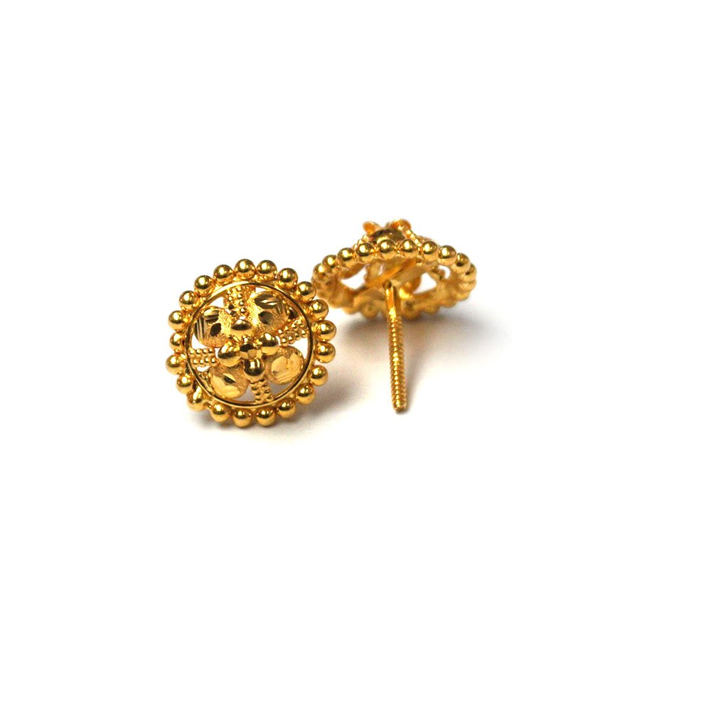 Golden Radiance 22k Gold Tops Earrings