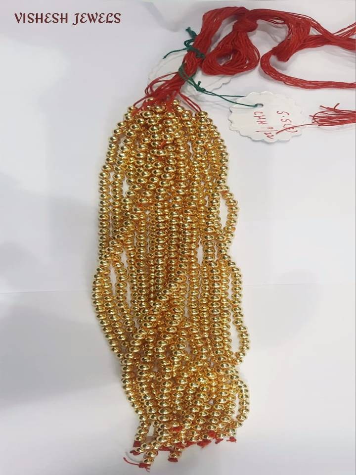 GOLD WAX FILLED BEADS 5.5mm