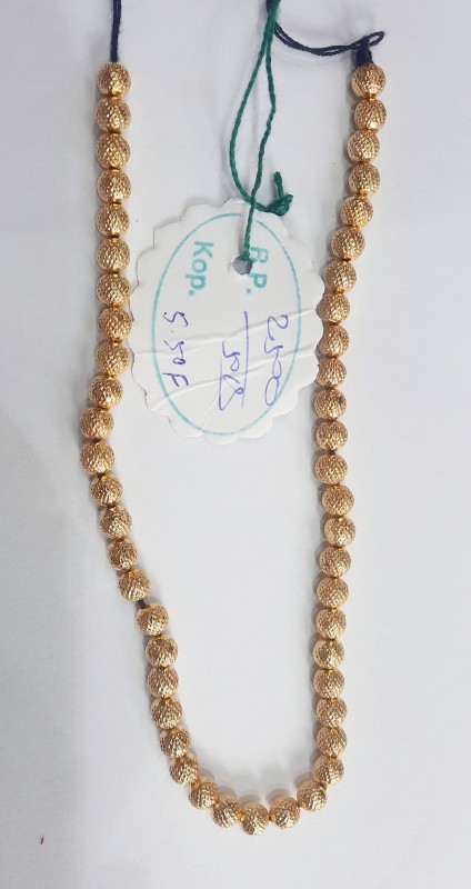 GOLD WAX FILLED SPOTTED TEXTURE BEADS 5.5 mm