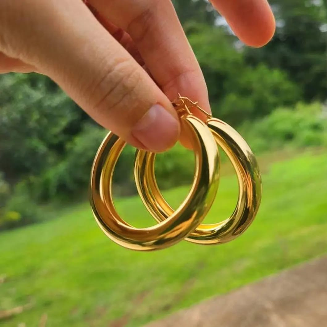 Stylish Gold Hoops