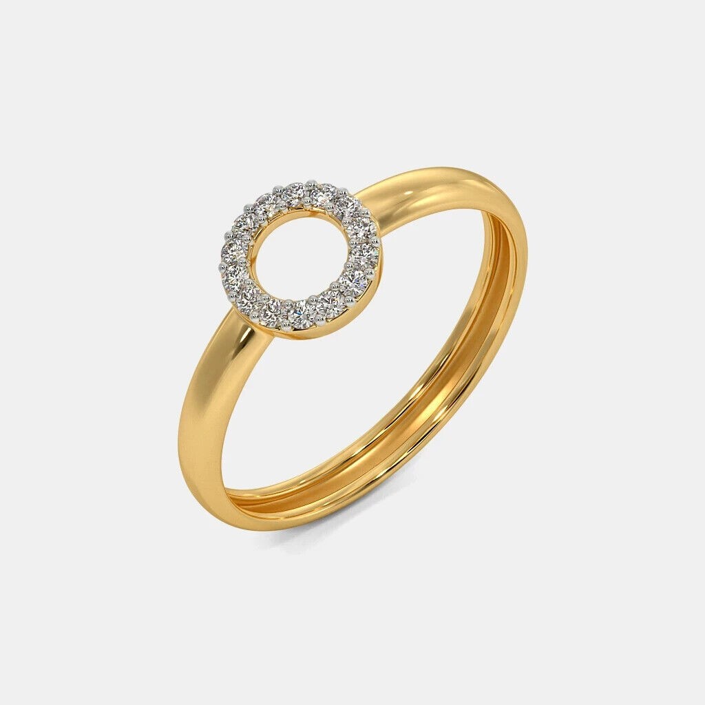 14K Pure Solid gold Moissanite Studded Celestial Sparkle Ring