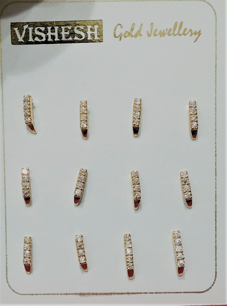 vertical Gold Nose Pins